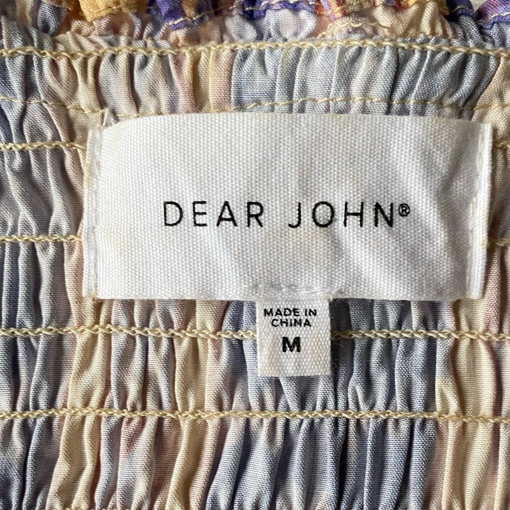 Dear John Anthropologie Melodie Tiered Ruffle Dress in Southwest Meadow Medium - Picture 13 of 16